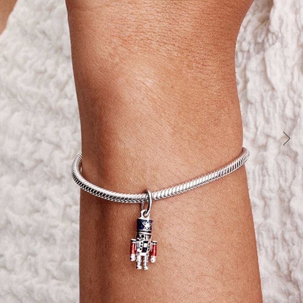 New! Pandora Moveable Nutcracker Dangle Charm
Sterling silver